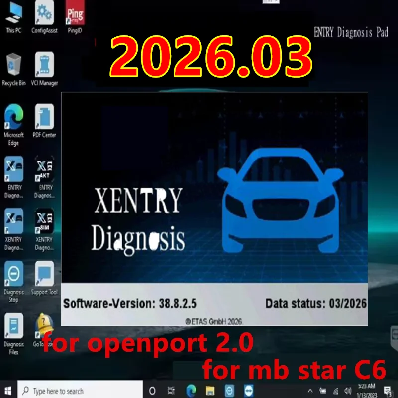 2026.03 Xentry Up-to-Date Software, Vediamo, D.TS, WIS, EPC for MB STAR C6 Diagnosis for Openport Online Installation Activate