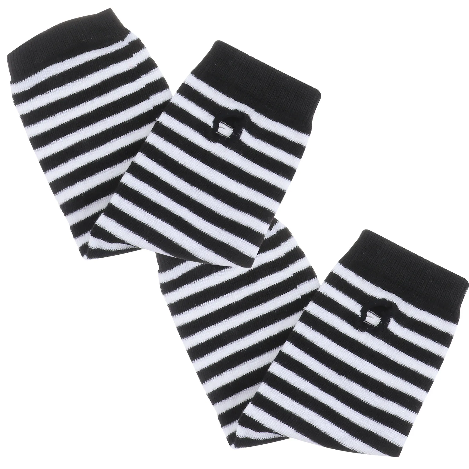 Arm Warmers for Women Men Free Size Black White Dacron Stretchable Fingerless Long Arm Gloves Winter Warmer Evening Walk Driving