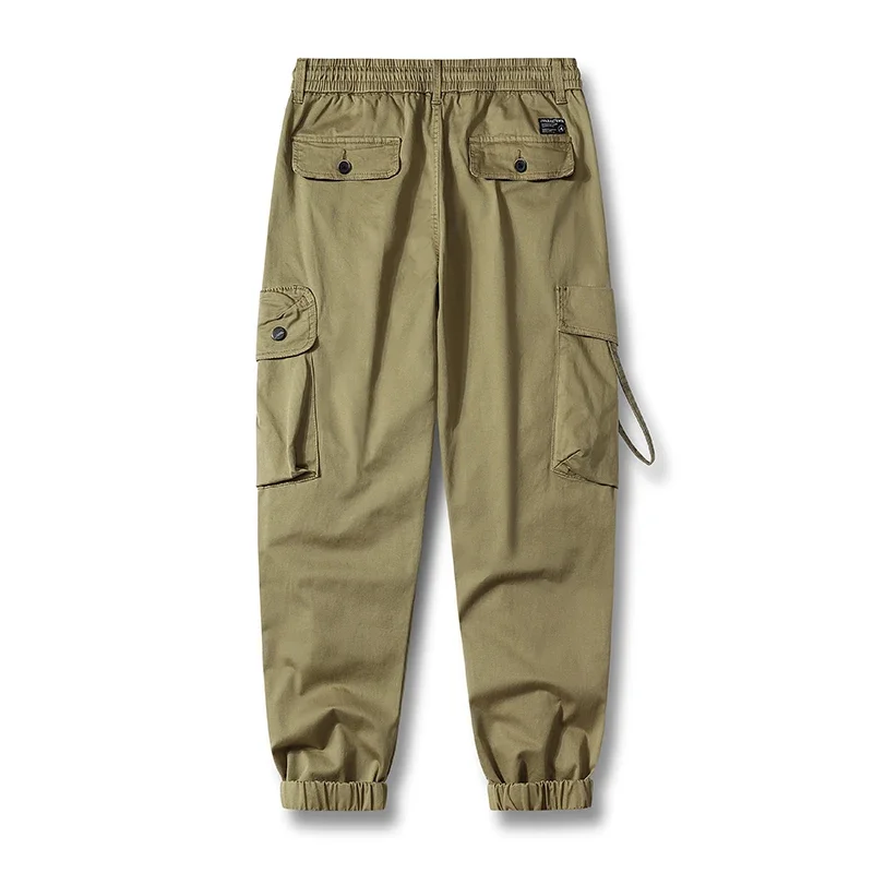 Pantaloni Casual multitasche da uomo pantaloni da alpinismo impermeabili multitasche da allenamento tattico pantaloni da uomo con coulisse