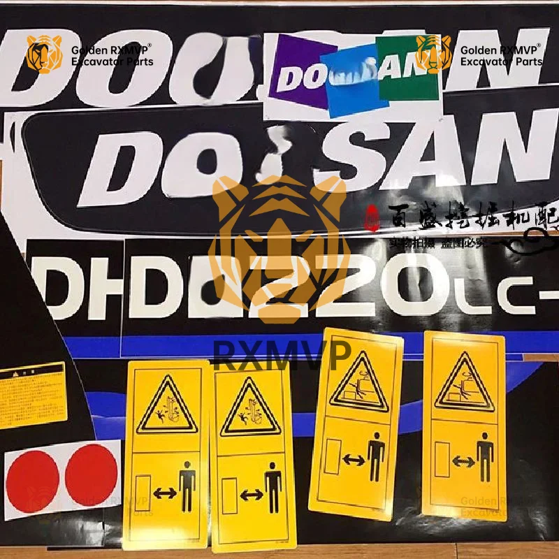 For Doosan Dh60/80/150/220lc-7-5 Model Sticker Hook Machine Large Arm Counterweight Sign Excavator Accessories