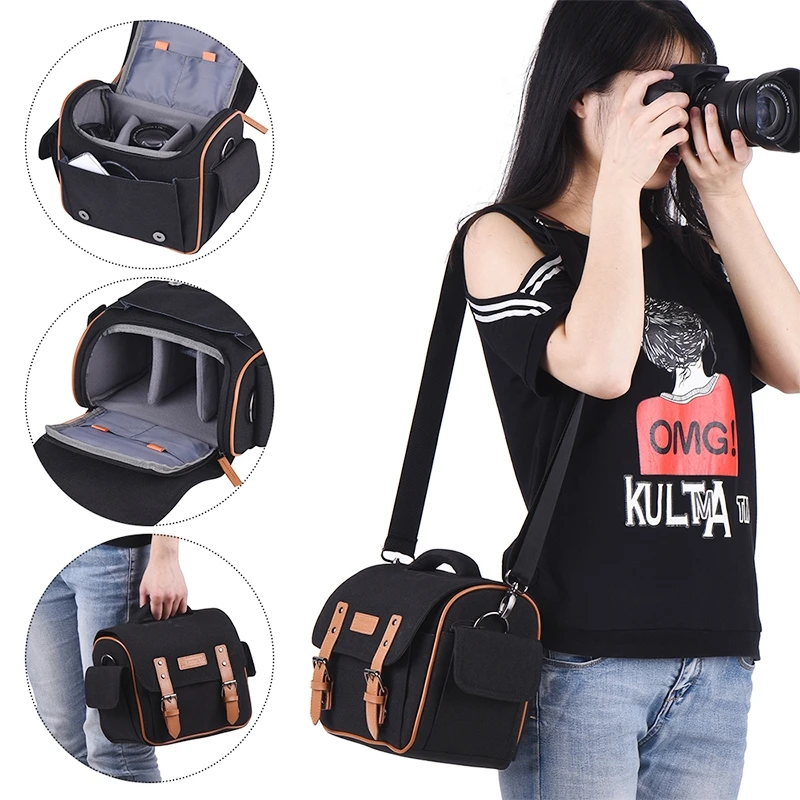 Fashion Photography Camera Bags Sling Shoulder Bag Outdoor Travel Photographer Handbags for Nikon Canon Sony Lens Case Pack