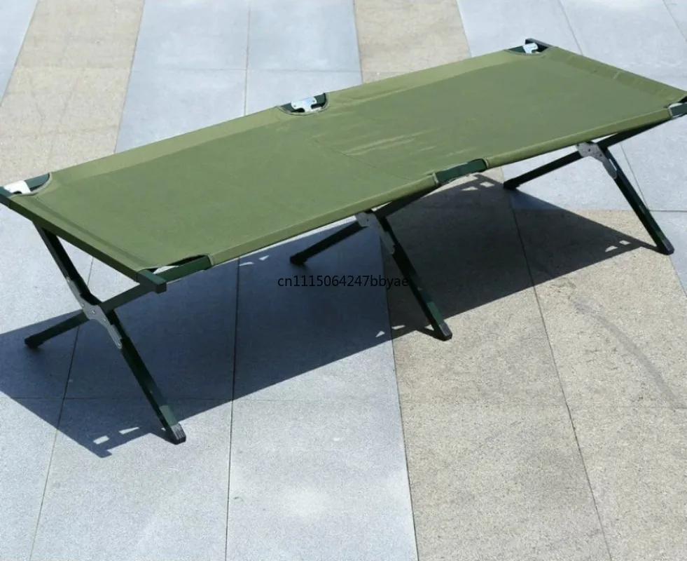 For Outdoor Folding Single Bed Aluminum Alloy Portable Camping Lunch Break Simple Cot