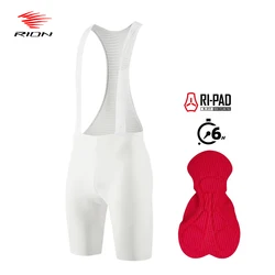 RION Men Cycling Bib Shorts 6 Hours Pad White Seamless Summer Male Bicycle Clothing MTB Road Mountain Bike Tights Clothes