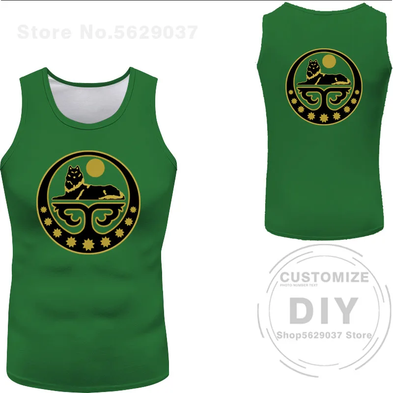 Chechnya Vest Free Custom Name Number Chechen Sleeveless T-shirt Print Flag Word Russian Russia Rossiya Argun Gudermes Tank Top