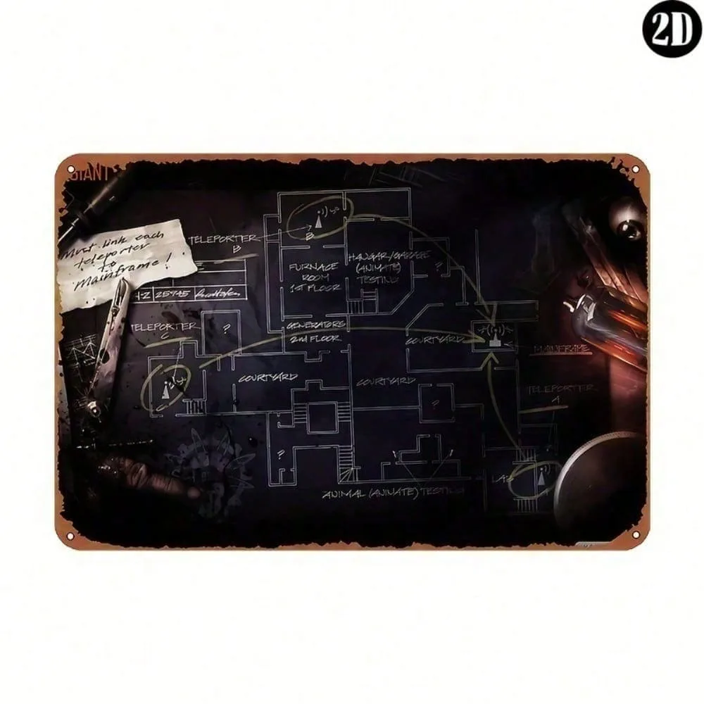 Call of Duty Black Ops 3 Zombies Metal Sign, Weather-Resistant Engraved Wall Decor for Garage Game Room