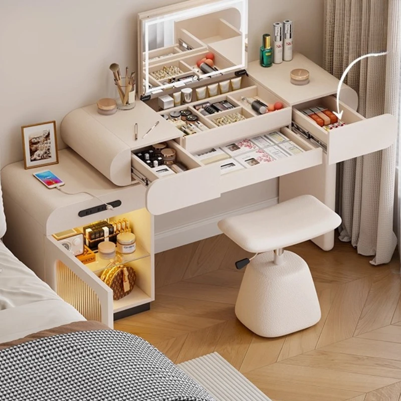 Makeup Mirror Dressing Table Accessories Desk Chair Luxury Computer Vanity Table Bedroom Organizer