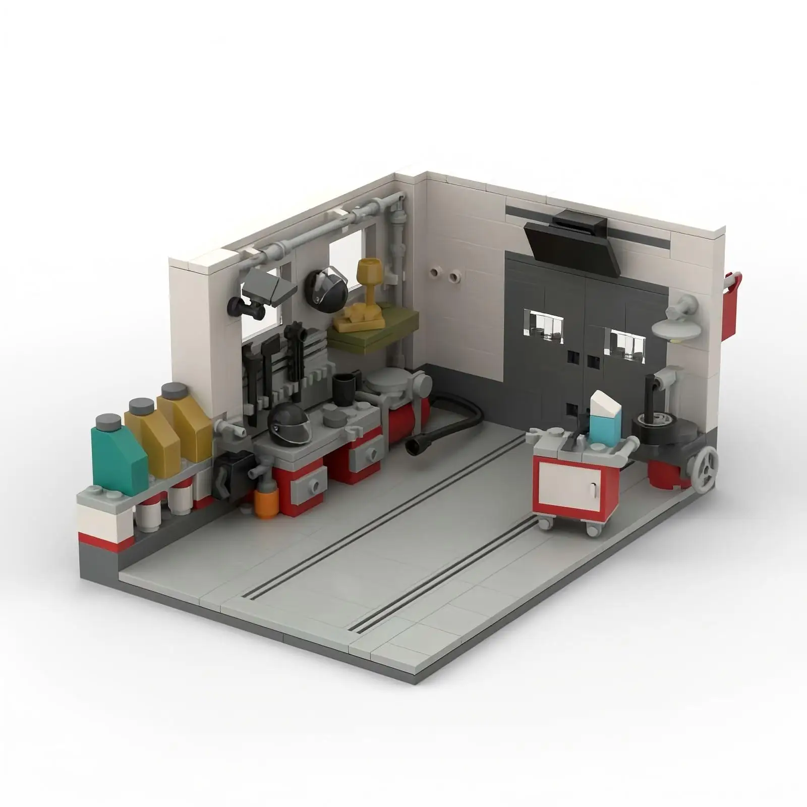 MOC Creative City Architecture متجر إصلاح السيارات نموذج تجميع الأطفال ألعاب مكعبات البناء مجموعة الكبار هدية عيد ميلاد #6