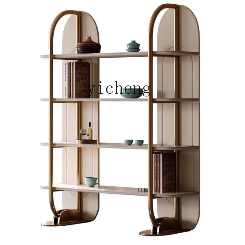 FY stainless steel bookshelf household living room floor shelf office wall slate