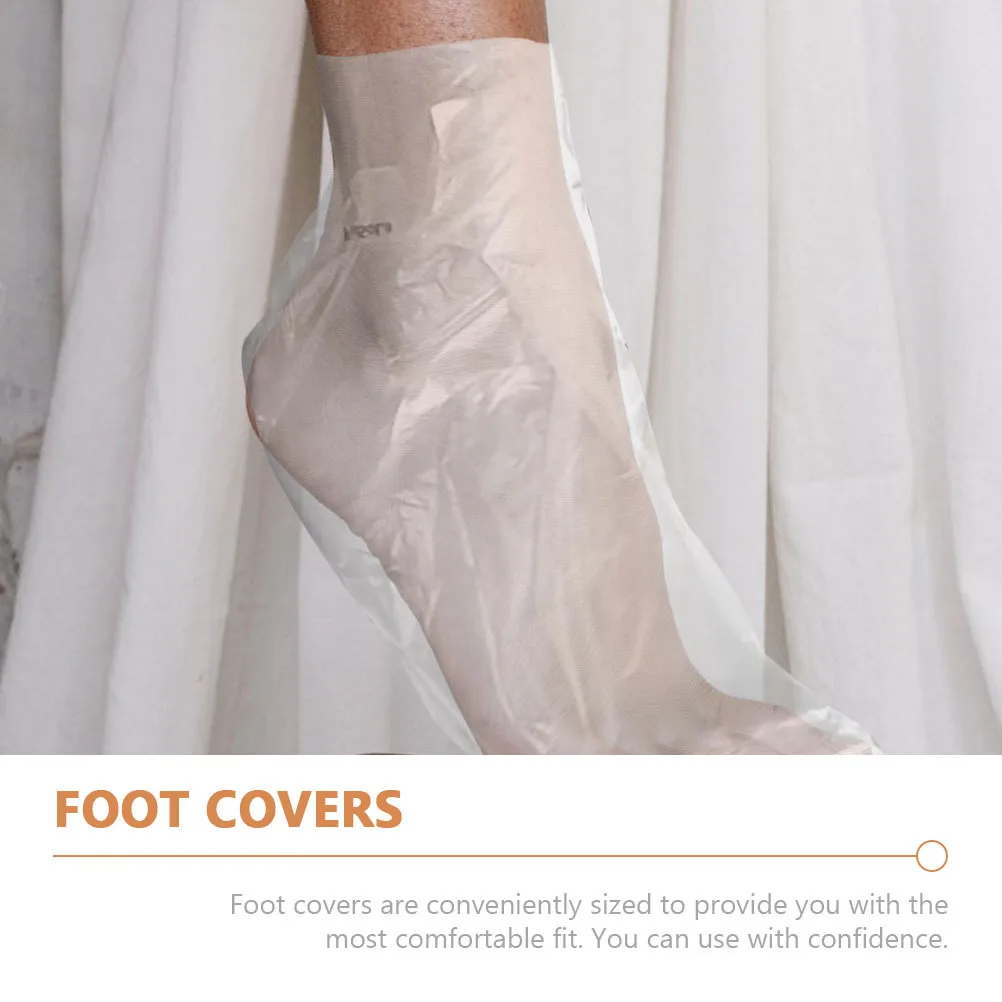 100 قطعة أغطية القدم شفافة ترطيب الحذاء المناسب غطاء للعناية بالبشرة الجافة المتشققة قابلة لإعادة الاستخدام القدم تمرغ قناع مجموعة غطاء #1