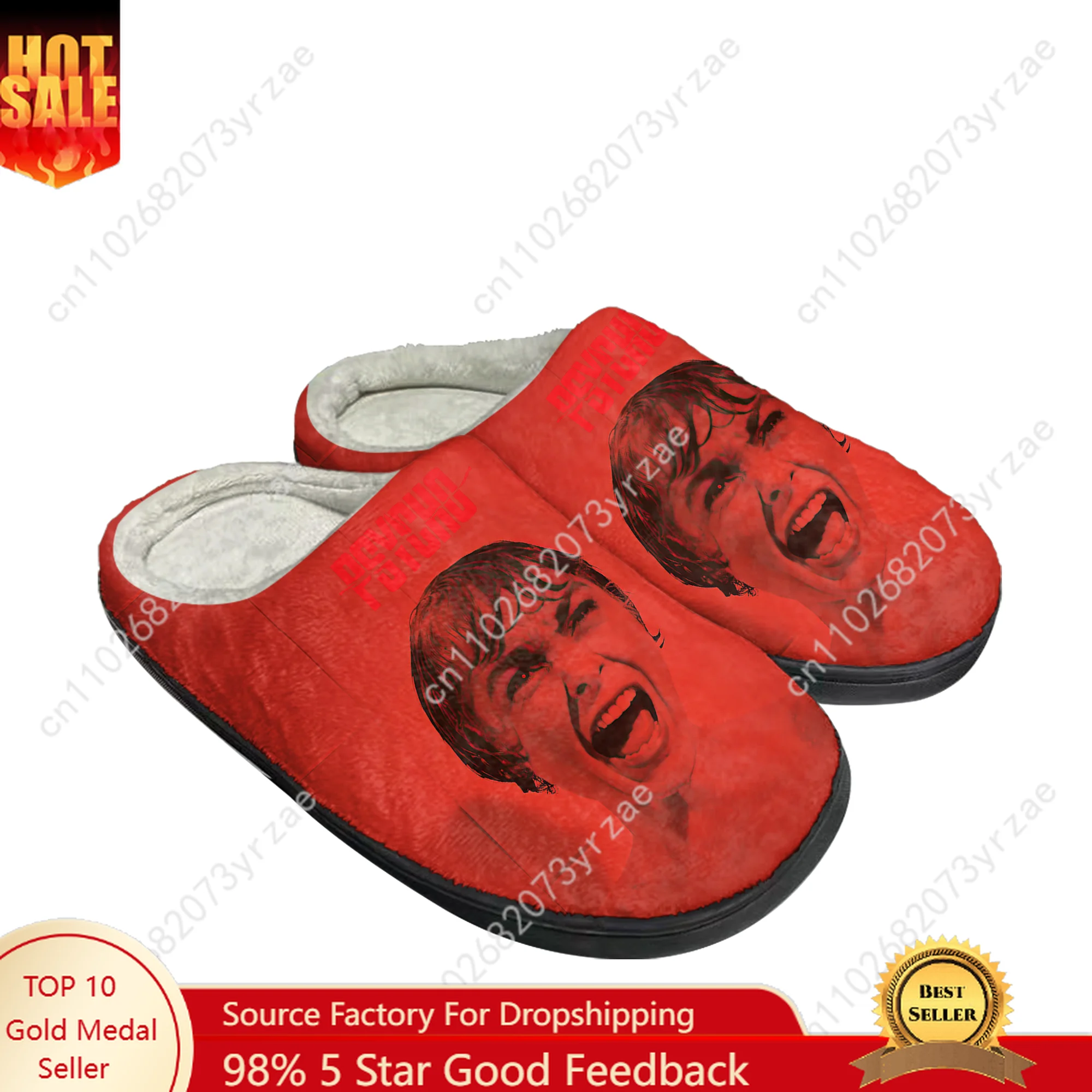 

Хлопковая обувь Psycho, семейные тапочки для мужчин, женщин и подростков, модная плюшевая домашняя повседневная теплая обувь высокого качества, тапочки на заказ