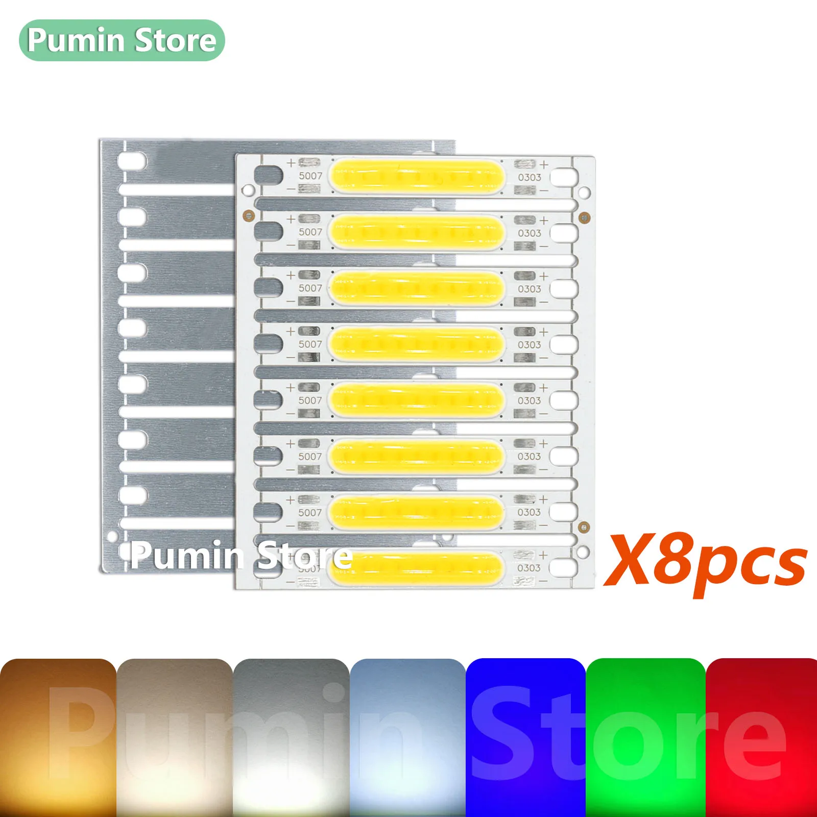 8PCS LED bead 10000k 6500k 4000k 3000k Red Blue Green Car lights LED Lighting board Strip Light Source Wall Lamp Accessories DIY