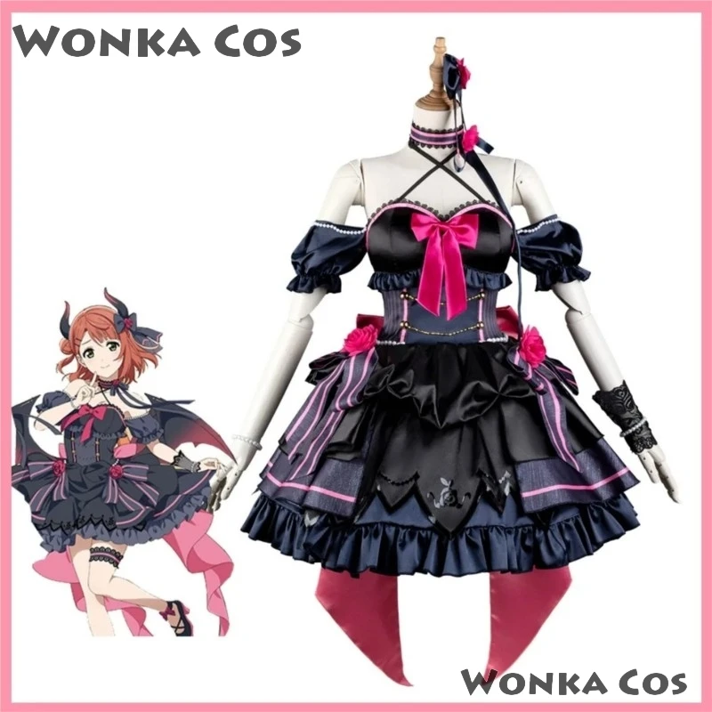 Anime Love Live! Nijigasaki High School Idol Club Uehara Ayumu Cosplay Costume Angels Demons Wig Lolita Dress Woman Sexy Suit