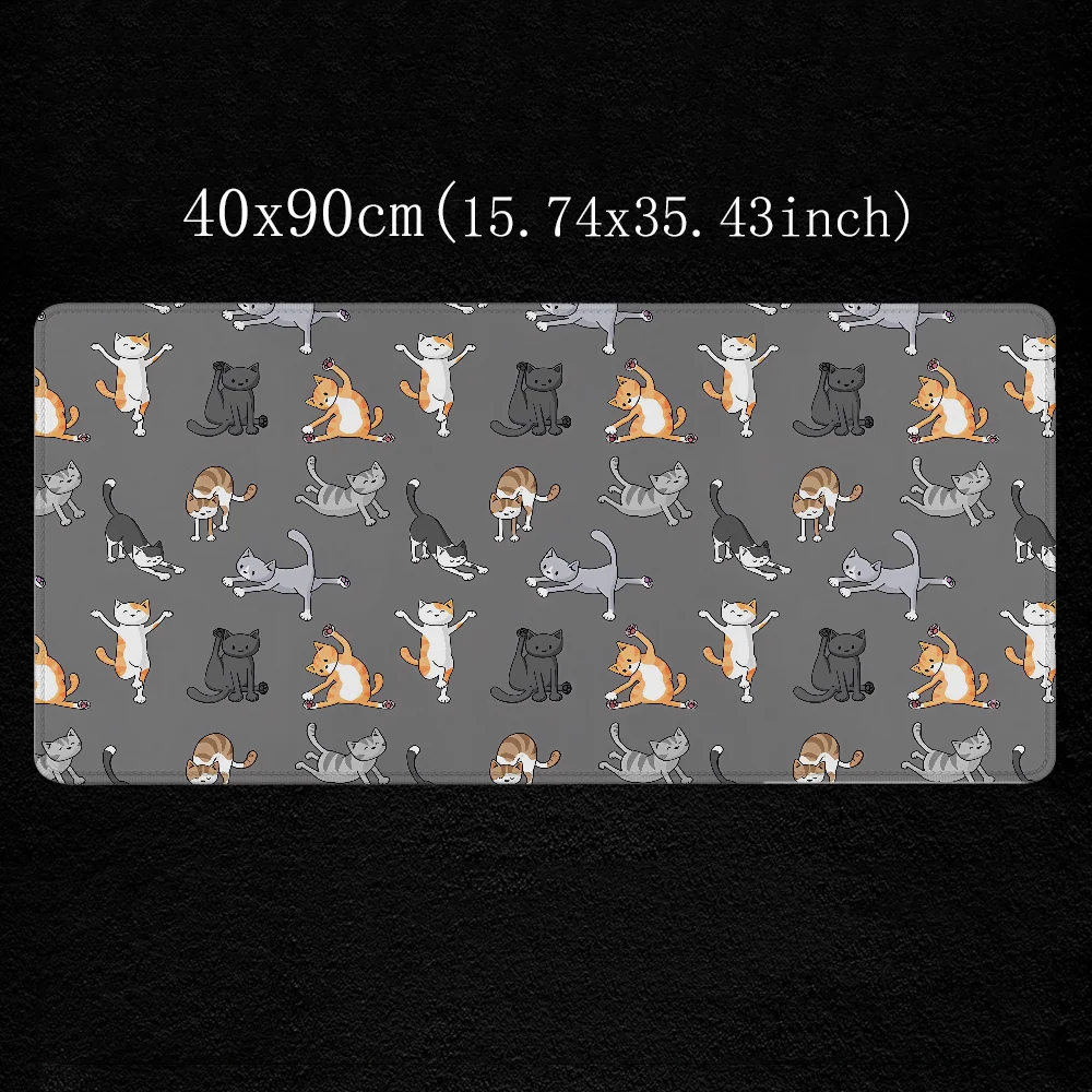 Pk Control Xxl Mouse Pad Large YOGA CATS Gaming Pc Setup Accessories Gamer Desk Mat Computer Table Mousepad Anime Mats Office