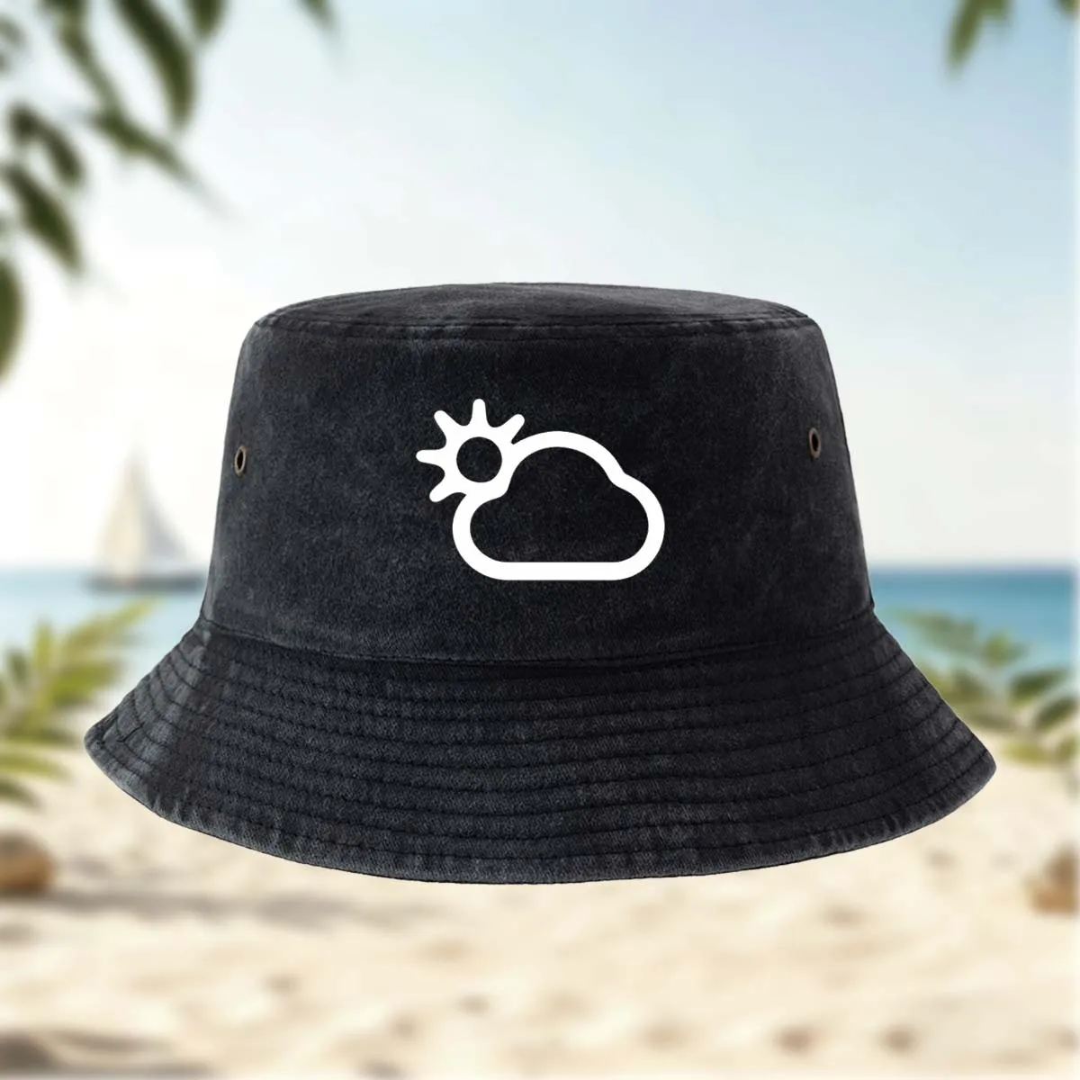 High Quality Printed Sun Cloud Pattern Fisherman Hat Truck Driver Hat Bucket Hat All Seasons Casual Hat Unisex Hip-Hop Hat Basin