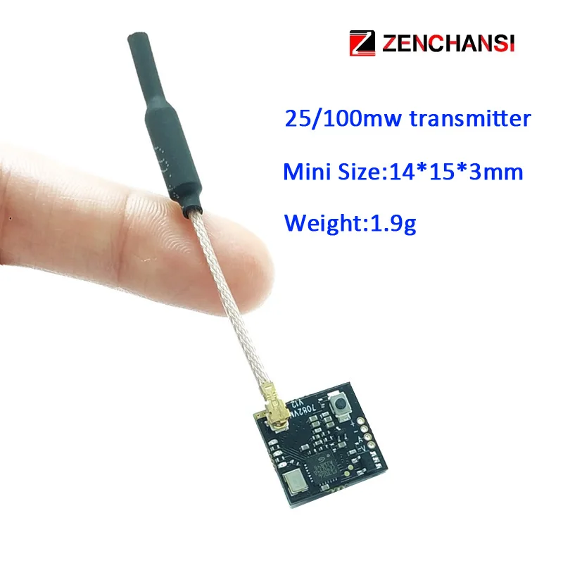 Upgraded version e7082VM 5.8G 40CH 25/100mW Adjustable FPV Transmitter Support Smartaudio Betaflight Cleanflight OSD