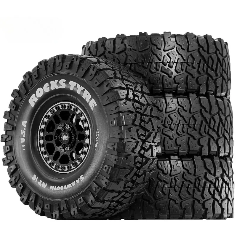 

1/10 RC Crawler 1.9 Beadlock Wheels Tires Height Soft for Trxs TRX4 Axial SCX10 II III Redcat Gen 8 Rocks Mud