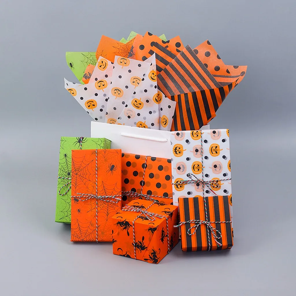 Diy Craft Paper Soft Halloween Themed Tissue Halloween Craft Tissue Paper High-Quality Halloween Decorative Paper For Diy Crafts