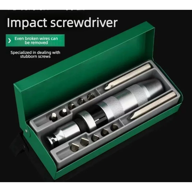 

7PCS Impact Screwdriver Set Portable Heavy Duty Shock screw Driver Chisel Bits Tools Socket Kit With Non-Slip Handle