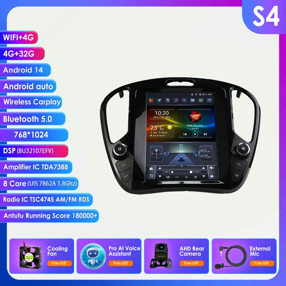 9.7 inch Carplay Android Auto autoradio voor Nissan Juke 2011 - 2018 Infiniti ESQ 2014 - 2019 voor Tesla Style Intelligent Systems 2DIN