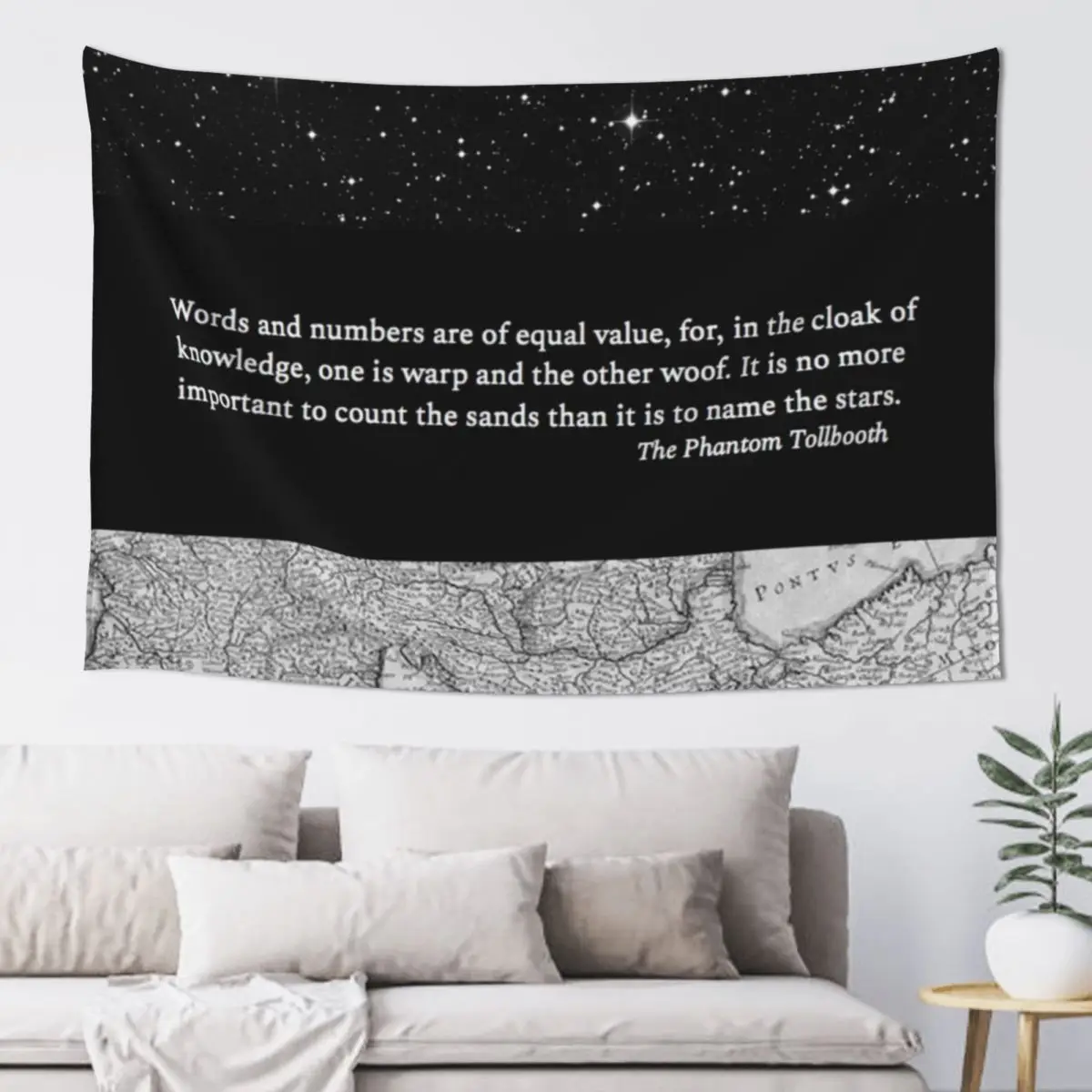 Rhyme and Reason's Wisdom Tapestry Carpet Wall Luxury Living Room Decoration Bathroom Decor Tapestry