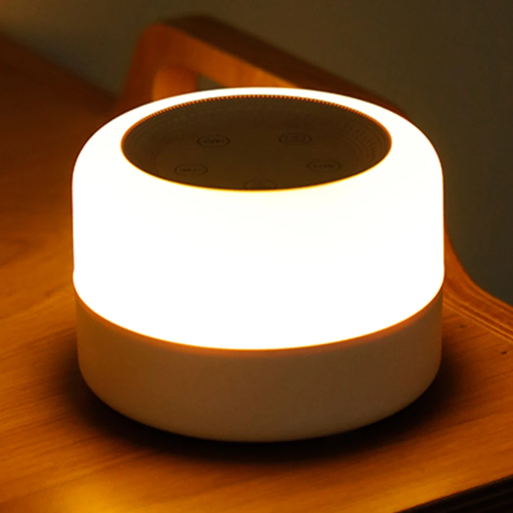 Soothing Sounds Sleep Machine with Night Light Sleeping Relaxation for Baby Portable Adjustable USB Rechargeable for Home Travel