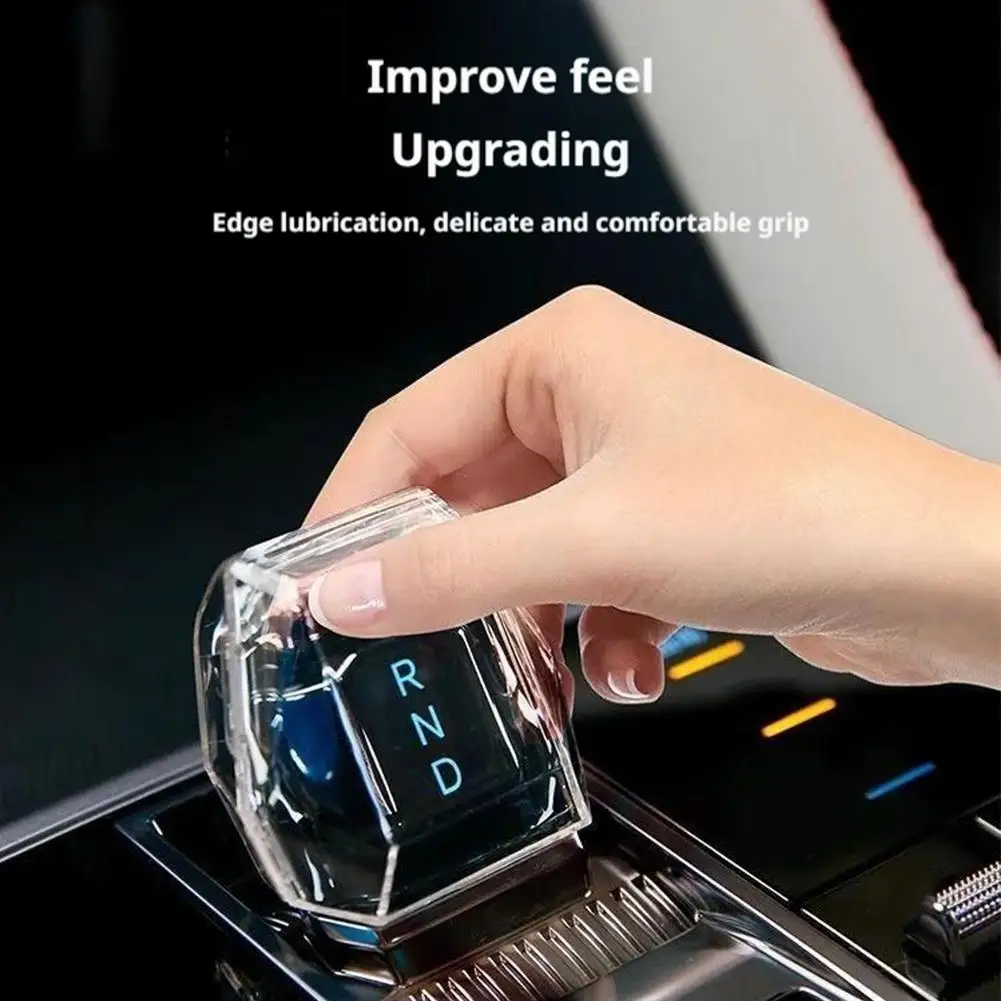 BYD 송 플러스/씰 U DM-i/EV 2023-2025 크리스탈 레버 중앙 제어 기어 보호 케이스 인테리어 스타일링 액세서리