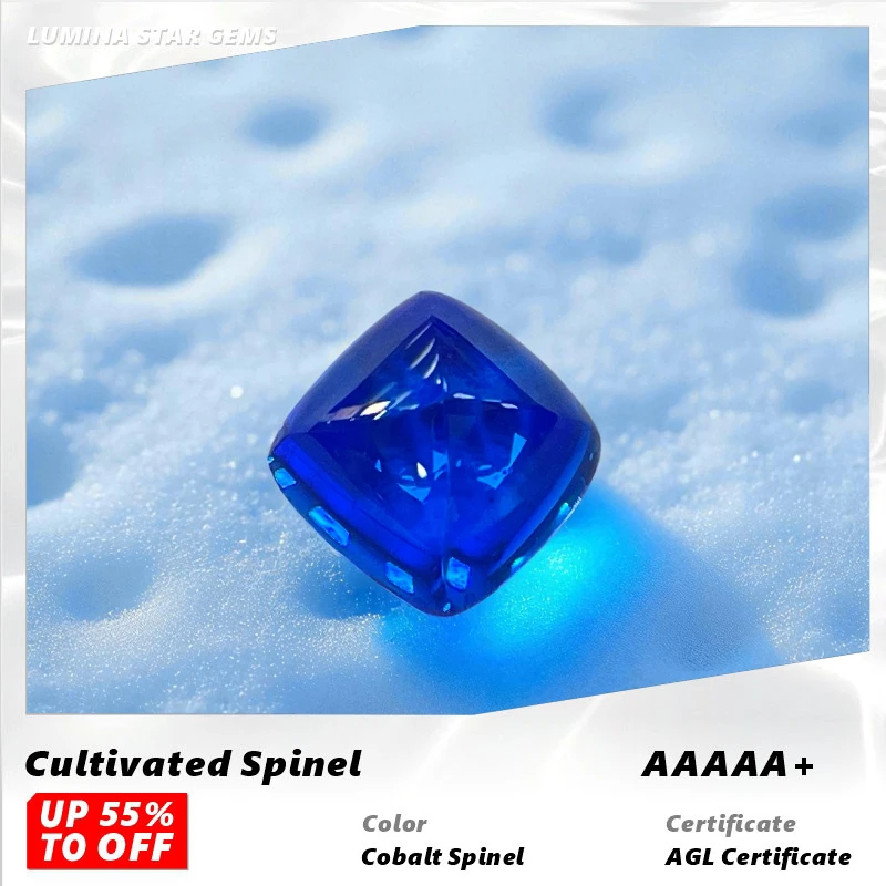 

L-Cobalt Spinel VVS1 Sugar Tower Shape Lab Grown Gemstone Advanced Jewelry Making Materials Certificate Wholesale Natural Colour
