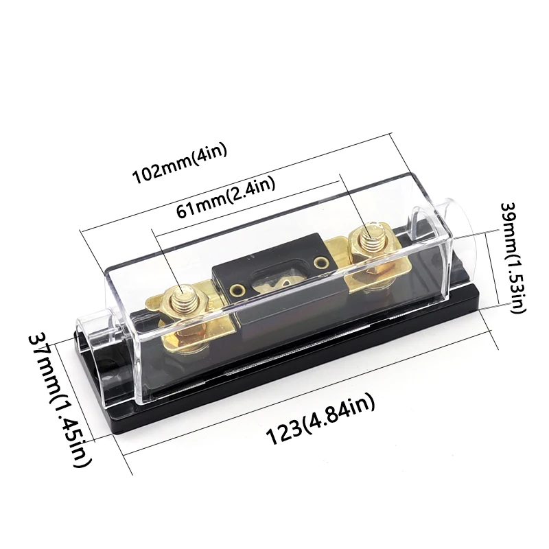 2PCS ANL Fuse 60 80 100 120 275 300 400 450A 500 AMP ANS Fuse Holder Bolt-on Fuse Automotive Fuse Holders Fusible Link With Fuse