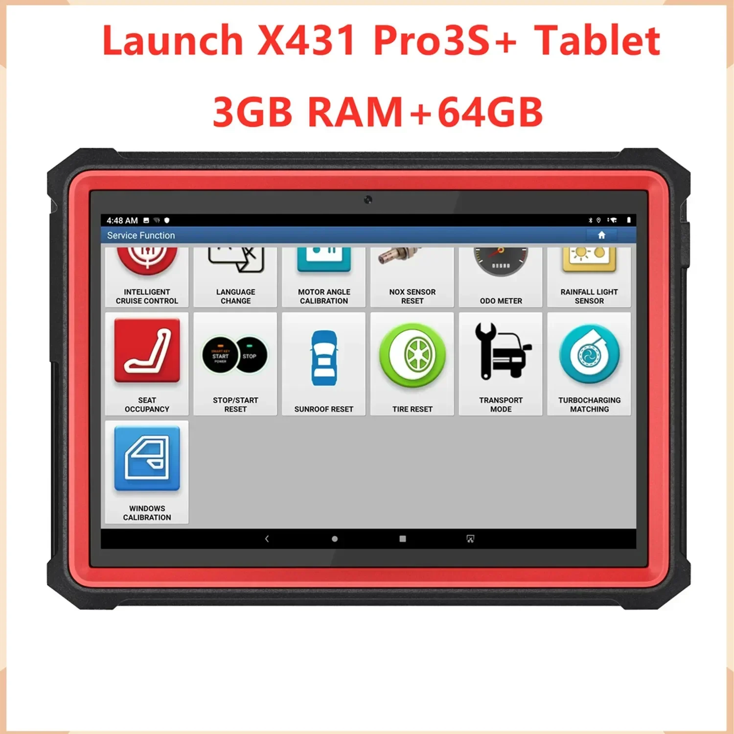 Launch X431 Tablet for OBD2 Scanner 3GB RAM+64GB Auto Diagnostics Tool Works With Diagzone / Xdiag / Xpro5