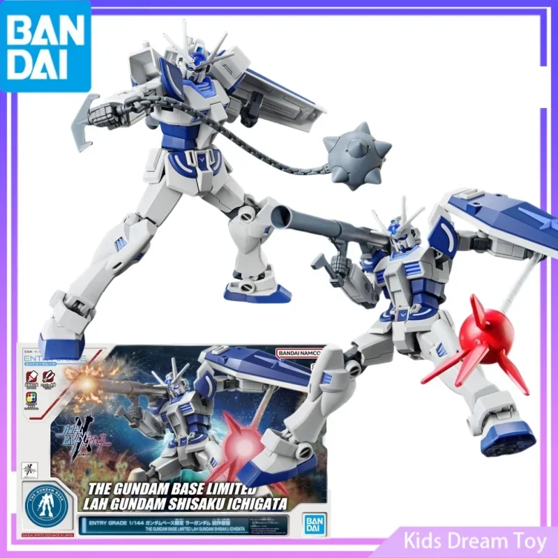 Bandai em estoque original grau de entrada a base gundam limitada lan gundam shishiaku ichigata anime figuras de ação brinquedos colecionáveis