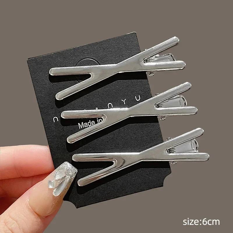 3Pcs/Set Sweet Fashion Metal Hairpin Non Slip Hairpin Geometric Hollow Hair Pin Women Barrettte Hair Clip