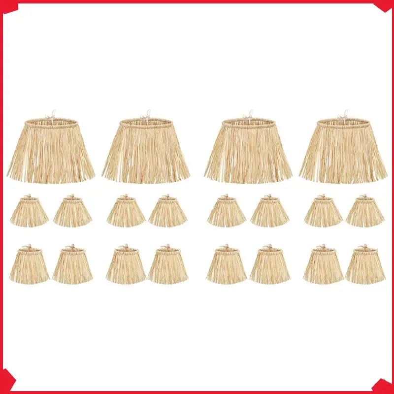 

B17B 20 Pieces Scarecrow Straw Kit Raffia Material Scarecrow Costume Accessories Decoration Raffia Neck Arm And Ankle Ties