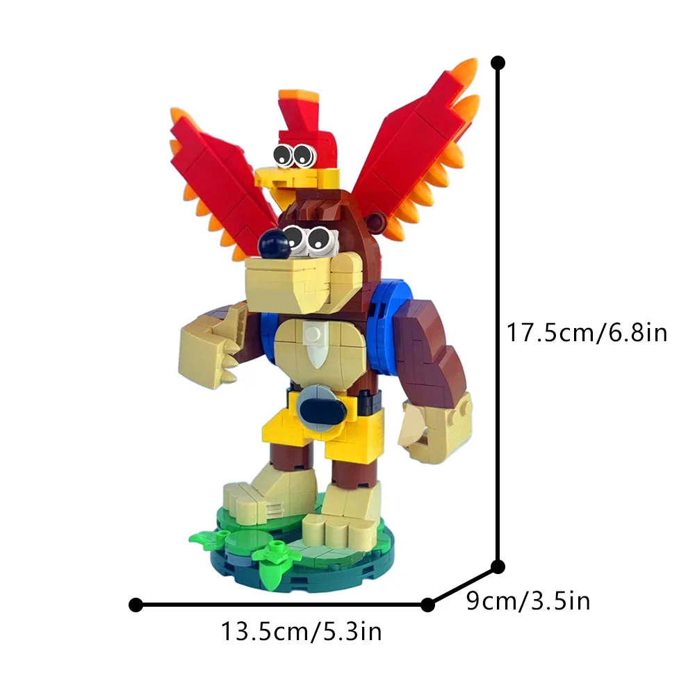 MOC Great ผจญภัยเกม Banjo-Kazooie ชุดอาคารบล็อกสัตว์หมีตัวอักษรอิฐของเล่น DIY ประกอบของเล่นเด็กของขวัญ