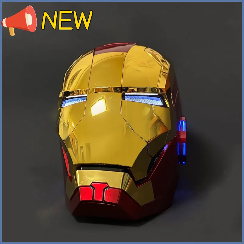 Marvel Iron Man Helmet 1:1 Mk5 Voice Control Eyes With Light Model Toys For Adult Electric Wearable Model Halloween Gifts