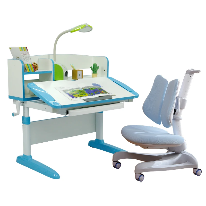 Eco-friendly ergonomic Height adjustable study desk and chair for students