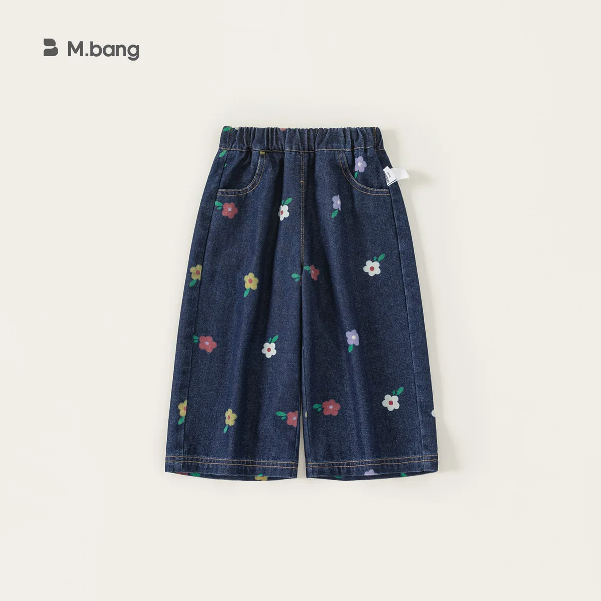 

Children's clothing autumn girls' trousers new foreign children's pants flower wide-leg pants girls jeans