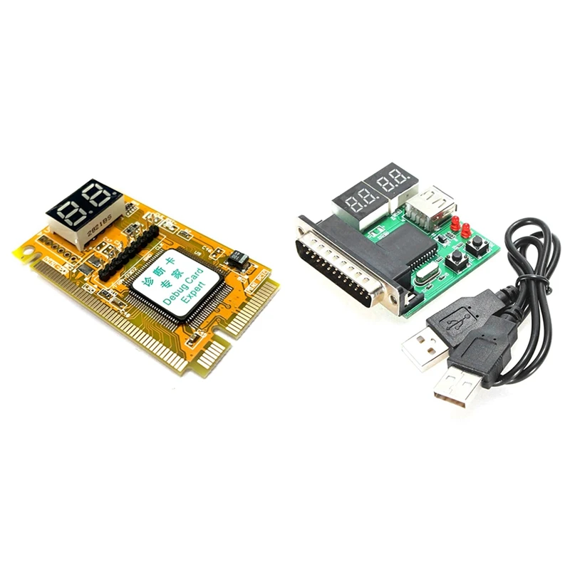 3 In 1 Debug Card Expert Mini PCI PCI-E LPC & PC Diagnostic Card USB Post Card Motherboard Analyzer Tester