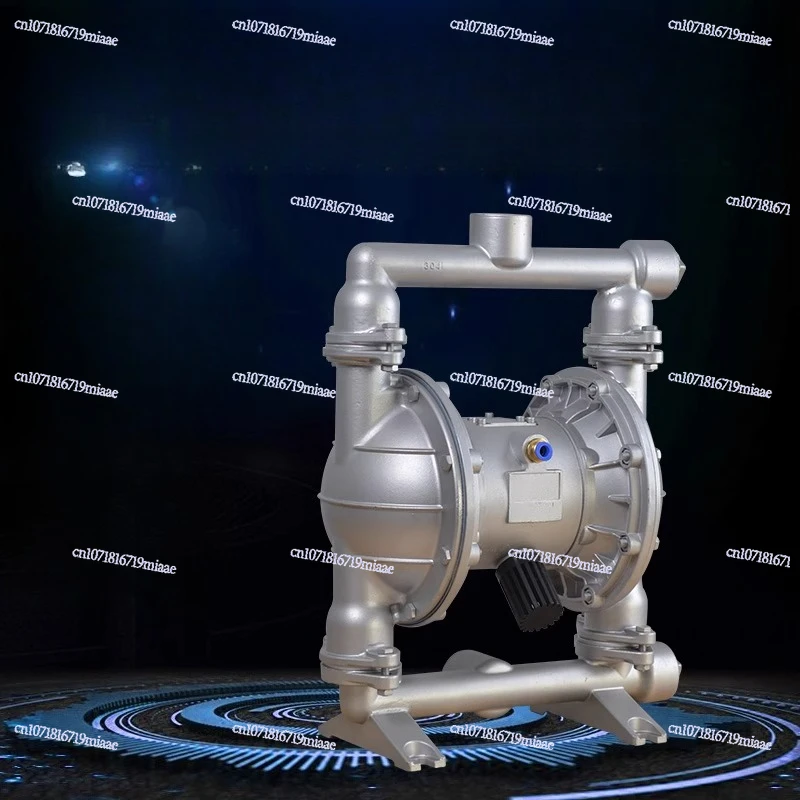 Stainless Steel Pneumatic Diaphragm Pump, Aluminum Alloy, Cast Iron, Engineering Plastics, High Lift, Acid and Alkali Resistance