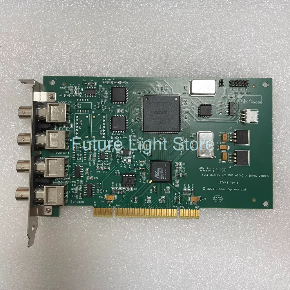 Card LS7643 Rev 5 FULL DUPLEX PCI DVB ASI-C /SMPTE 259M-C Codestream Output
