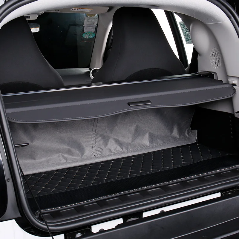 For Mercedes Benz Smart Fortwo 451 Accessories Forfour 453 Stowing Tidying Trunk Cover Curtain Aluminum Alloy Canvas