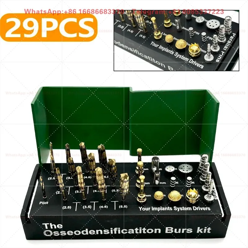 Burs Kit Tool Alveolotomy System Drivers Drills Ridge Expansion Bone Cutting