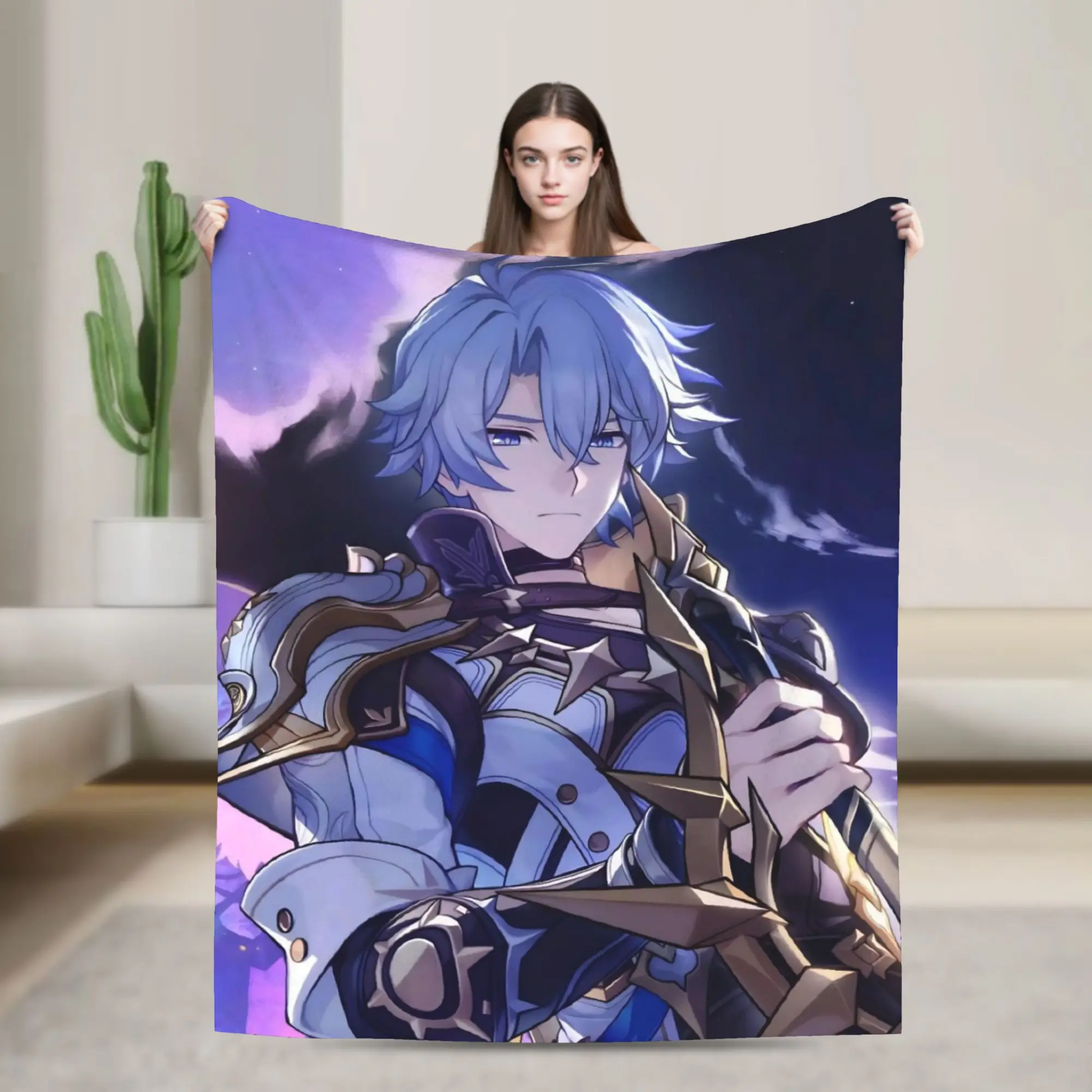 Super Soft Honkai Star Rail Throw Blanket Premium Fleece Flannel Lightweight  Bed Blanket Cozy Warm Bedspread All Season Use