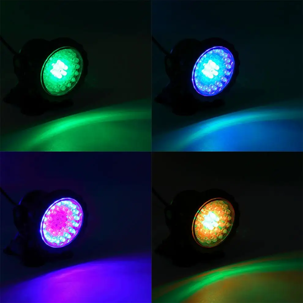 Underwater Lights 5pcs Changing Pond Lights IP68 RGB Spotlight Underwater 36LEDs Spot Lights for Garden Lawn Tree Flag Waterfall