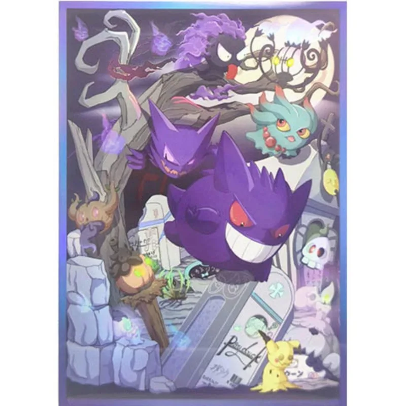 Pokemon Genesect Gengar Meloetta Mew Animation Characters Card Cover Anime Classics Game Collection Cards Protective Film Toy