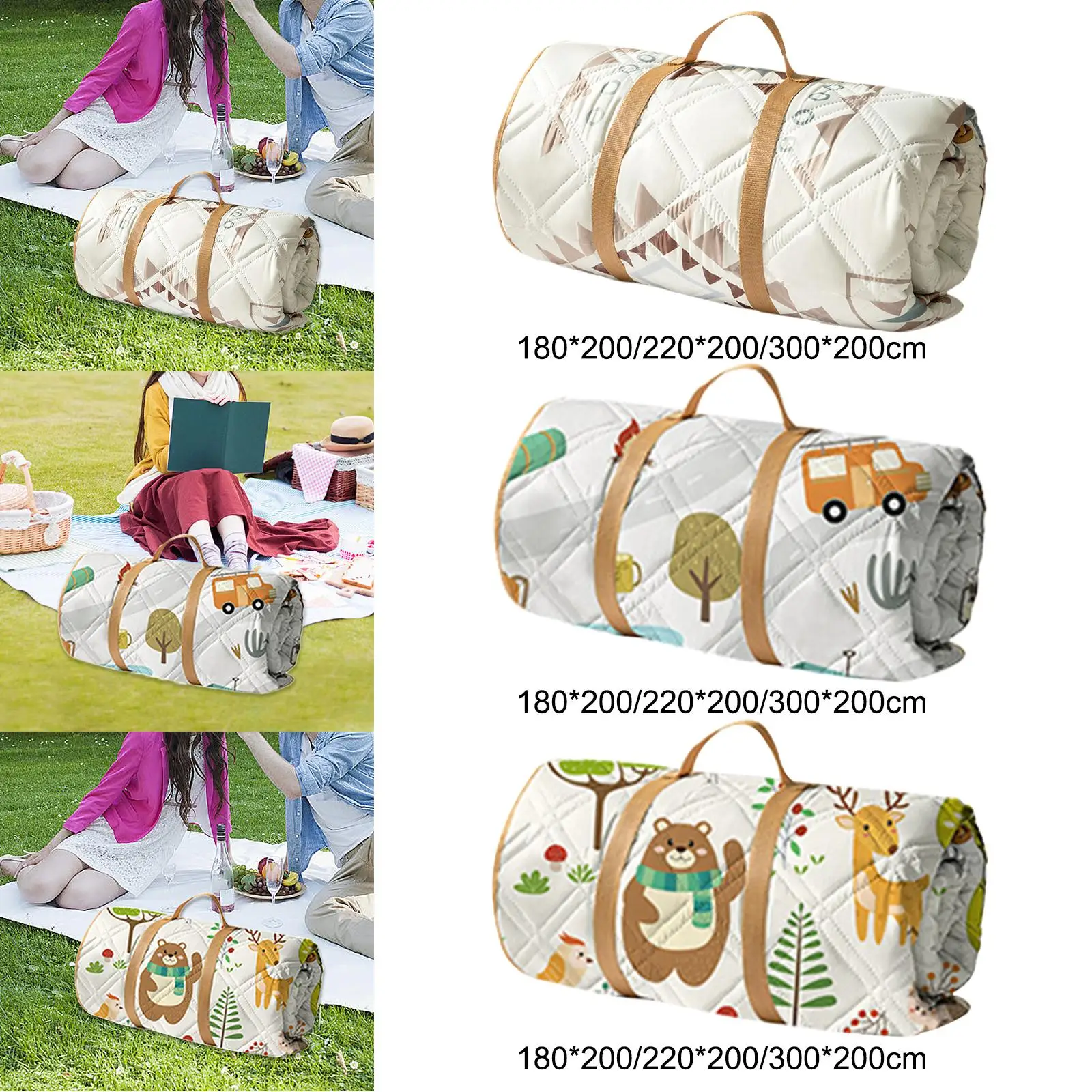 

Outdoor Picnic Blanket Folding Picnic Mat for Hiking Camping on Grass Family