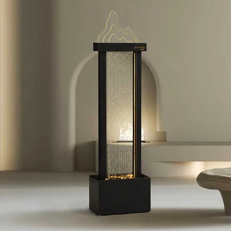 

AA струящаяся вода орнамент современный простой от пола до потолка циркулирующая вода гостиная фонтан дождевая занавеска украшение housewa