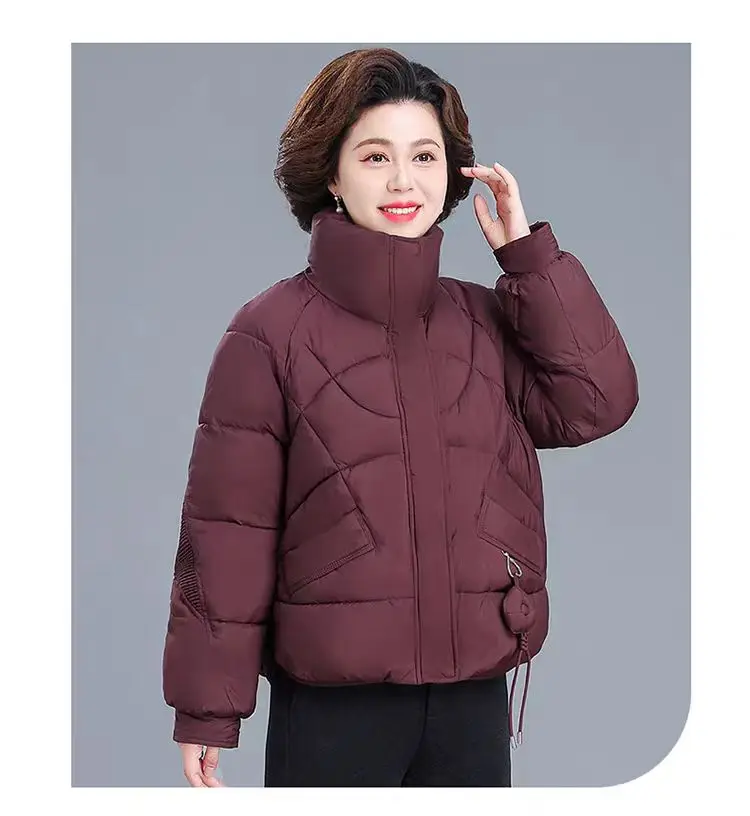 Dames donsjassen losse effen capuchon 90 witte eendendons vrouwelijke donsjack middellange warme jas herfst winter 2025