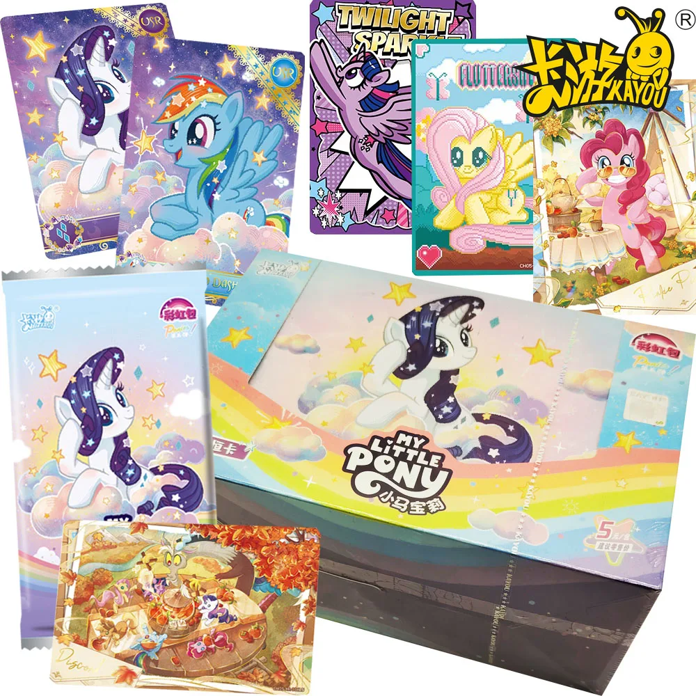 

Kayou Genuine My Little Pony Collection Cards Rainbow Dash Fluttershy Animation SR UR XR Friendship Eternal Cards Children Gifts