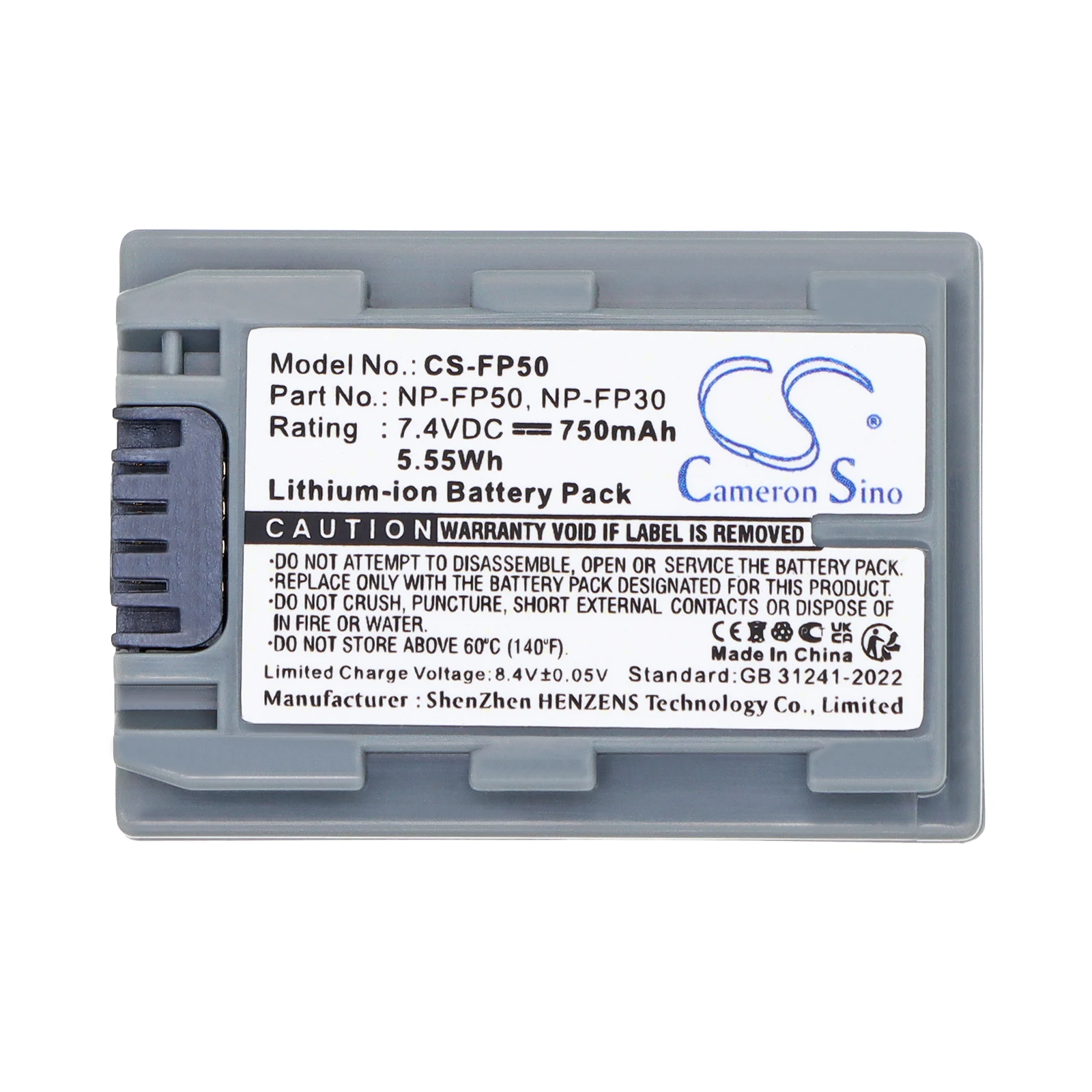 

Li-ion Camera Battery for Sony, 7.4V 750mAh, Compatible Models: DCR-SR40,DCR-DVD703E,DCR-HC17,DCR-DVD602E,DCR-HC41,DCR-SR50