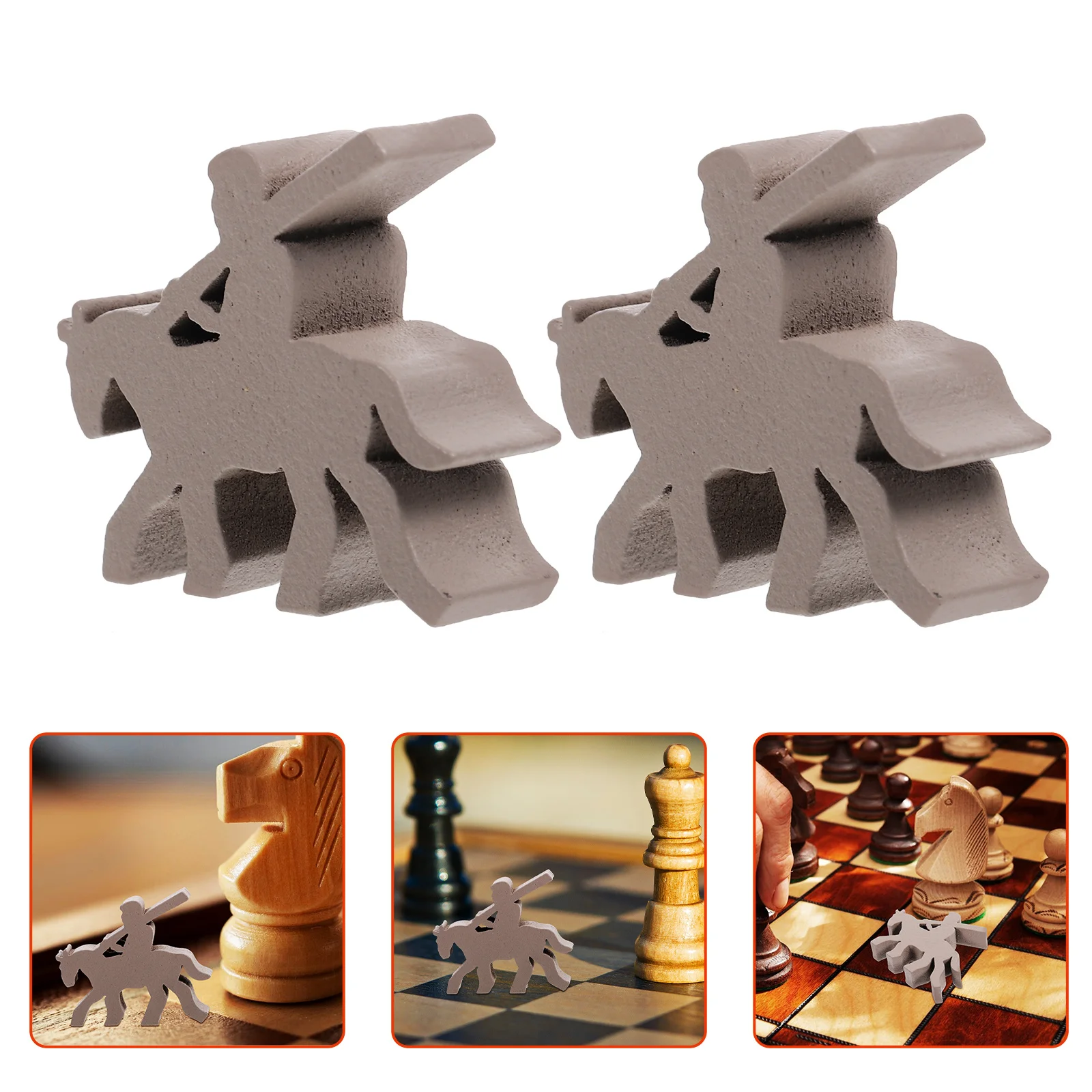 

10Pcs Wooden Chess Pieces Smooth Lightweight Replacement Game Pieces for Board Game Accessories Intellectual Thinking